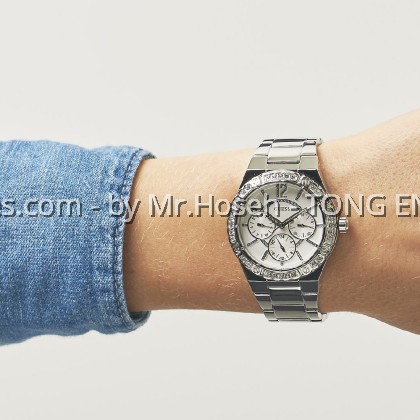GUESS CRYSTAL DAY DATE MID SIZE LADIES W0845L1 GUESS CRYSTAL DAY DATE MID SIZE LADIES W0845L1