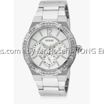GUESS CRYSTAL DAY DATE MID SIZE LADIES W0845L1 GUESS CRYSTAL DAY DATE MID SIZE LADIES W0845L1