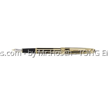 Montblanc Meisterstuck Solitaire Gold & Black Fountain Pen 35979