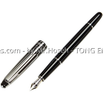Montblanc Meisterstuck Solitaire Doue Black and White Fountain Pen 101404