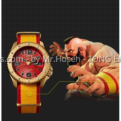 Seiko 5 Sport Superman Street Fighter Iron Cyclone Zangief SRPF24K1 Limited Edition