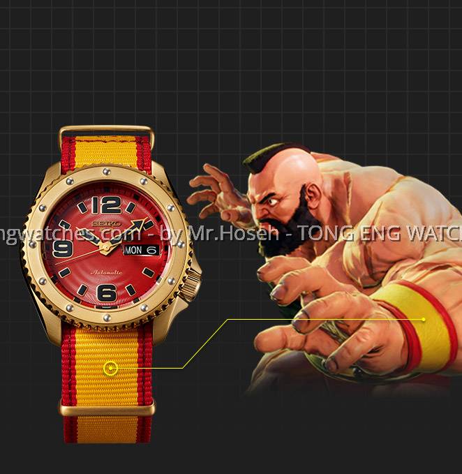 Seiko 5 Sport Superman Street Fighter Iron Cyclone Zangief SRPF24K1 ...