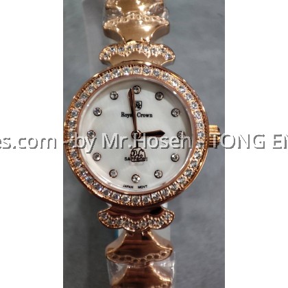 Royal Crown Crystal Bracelet Watch 2608S-RG-1M Royal Crown Crystal Bracelet Watch 2608S-RG-1M