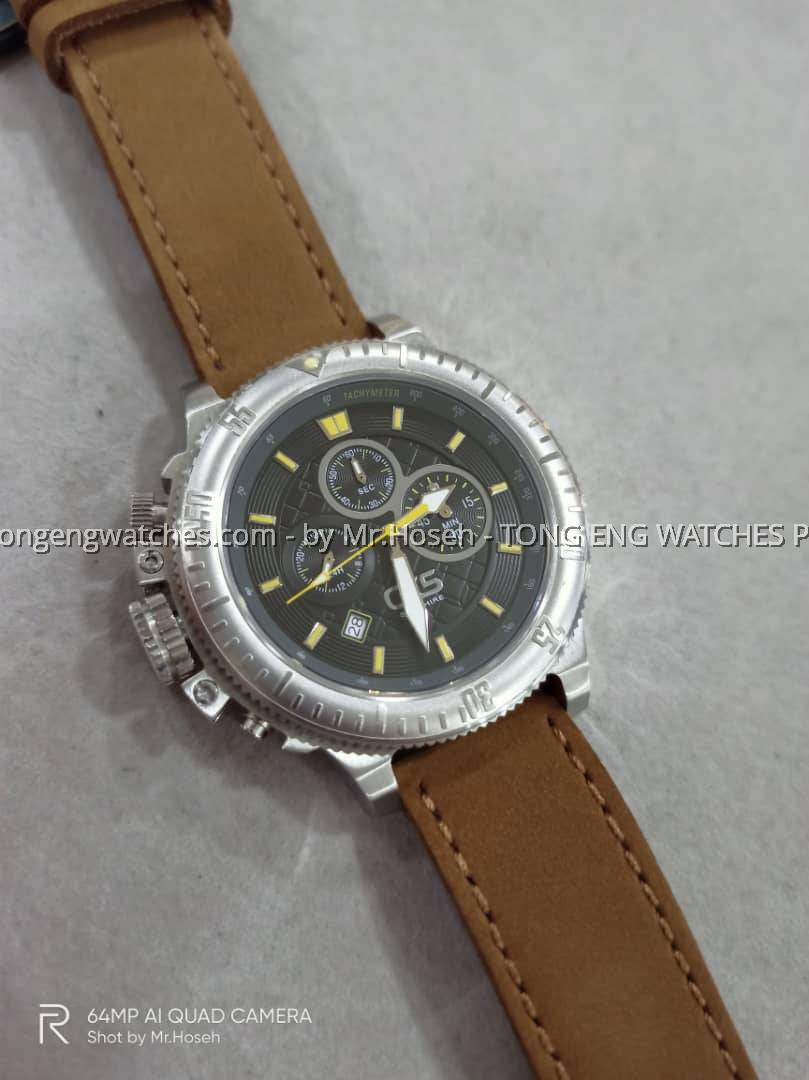 Carlo Cardini Swiss Chronograph Quartz 49mm Men Watch 004G-SS-4