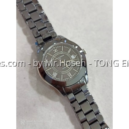 Carlo Cardini Ceramic Swiss Quartz 35mm Ladies Watch 9103LC-BLK-4