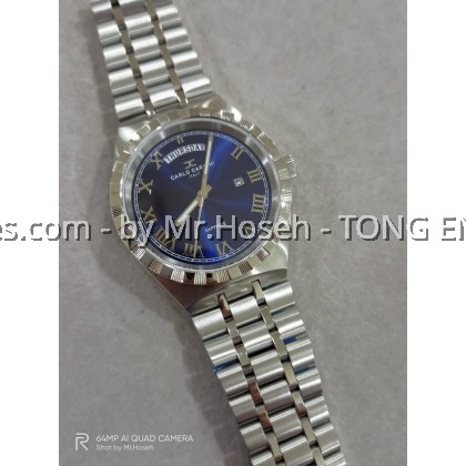 Carlo Cardini Royal Swiss Quartz 41mm Men Watch 911G-SS-5