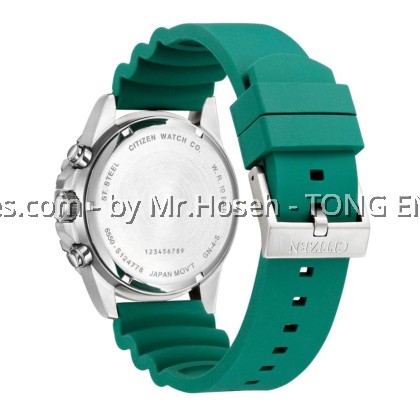 Citizen Quartz Chronograph Green Big Date 43mm Men Watch AI7009-11X