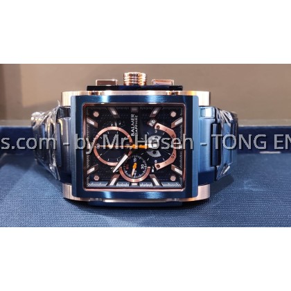 Balmer 42mm Rectangle XL Chronograph Men Quartz Watch A8144G BRG-5 Balmer 42mm Rectangle XL Chronograph Men Quartz Watch A8144G BRG-5