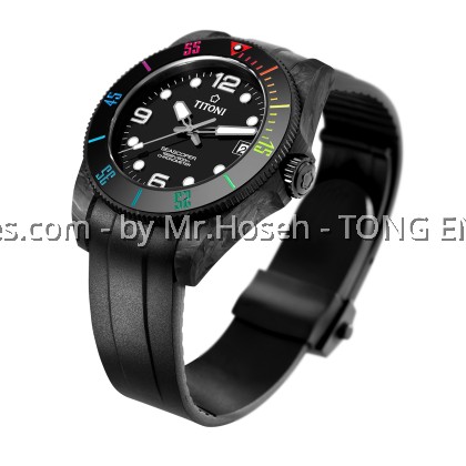 Titoni COSC-certified Seascoper 600 CarbonTech 83600 C-RA-256 Titoni COSC-certified Seascoper 600 CarbonTech 83600 C-RA-256