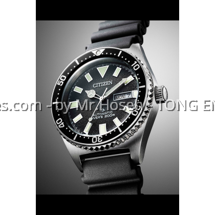 CITIZEN PROMASTER AUTOMATIC GENTS DIVING WATCH BLACK DIAL - NY0120-01E