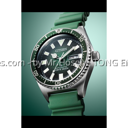 CITIZEN PROMASTER AUTOMATIC GENTS DIVING WATCH GREEN DIAL - NY0121-09X