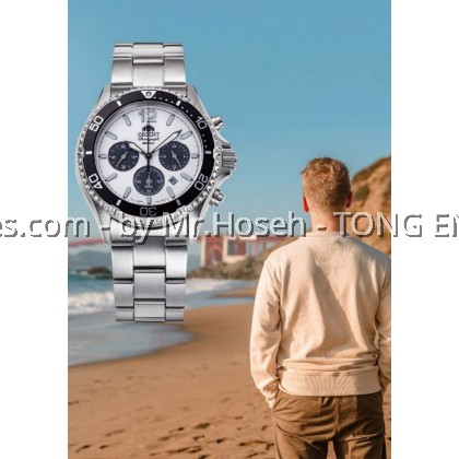 Orient Panda Solar Chronograph Men Sports Watch RA-TX0203S