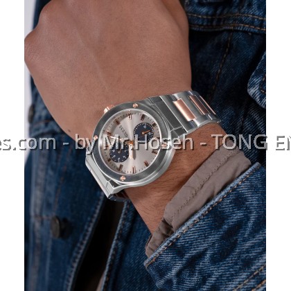 GUESS Mens 2-Tone Silver Tone Multi-function Watch 45mm GW0795G2 GUESS Mens 2-Tone Silver Tone Multi-function Watch 45mm GW0795G2