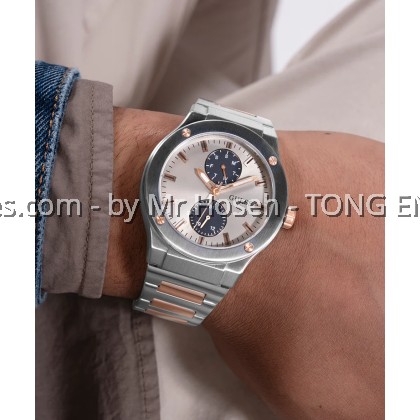 GUESS Mens 2-Tone Silver Tone Multi-function Watch 45mm GW0795G2 GUESS Mens 2-Tone Silver Tone Multi-function Watch 45mm GW0795G2