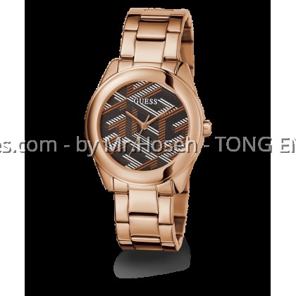 GUESS Ladies Rose Gold Tone Analog Watch 40mm GW0607L3
