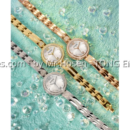 GUESS Ladies Silver Tone Analog Watch 27mm GW0655L1