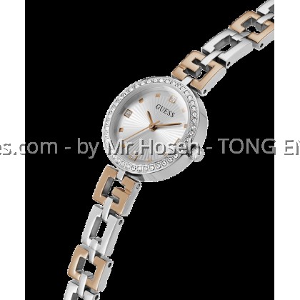 GUESS Ladies 2-Tone Silver Tone Analog Watch 26mm GW0656L2