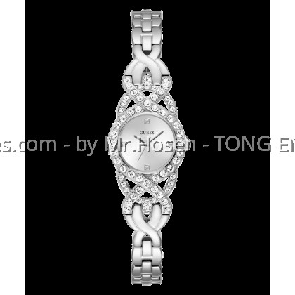 GUESS Ladies Silver Tone Analog Watch 23mm GW0682L1