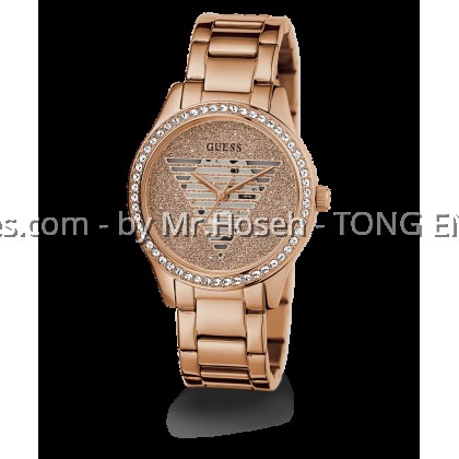 GUESS Ladies Rose Gold Tone Analog Watch 38mm GW0806L3