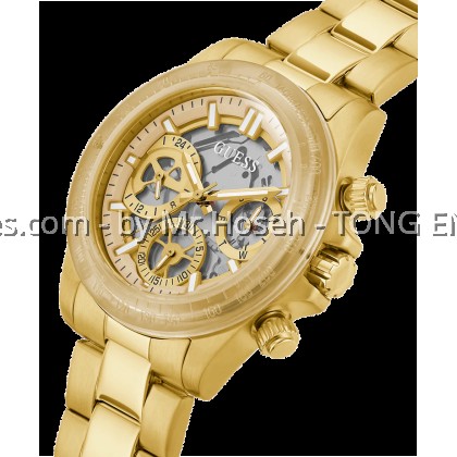 GUESS Ladies Gold Tone 2-Tone Analog Watch 39mm GW0557L1