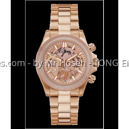 GUESS Ladies Rose Gold Tone 2-Tone Multi-function Watch 39mm GW0557L2 GUESS Ladies Rose Gold Tone 2-Tone Multi-function Watch 39mm GW0557L2