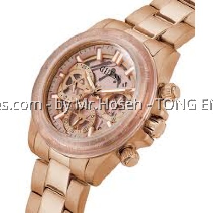 GUESS Ladies Rose Gold Tone 2-Tone Multi-function Watch 39mm GW0557L2 GUESS Ladies Rose Gold Tone 2-Tone Multi-function Watch 39mm GW0557L2