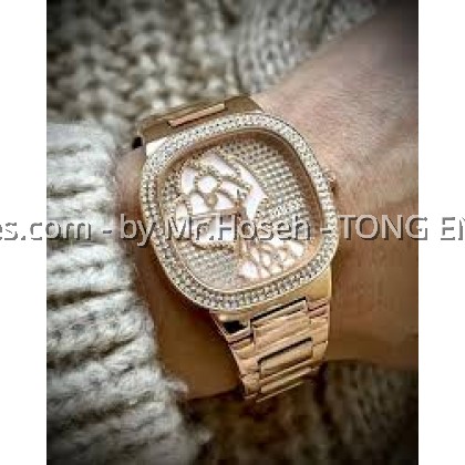 GUESS Rose Bud Rose Gold Tone Square Ladies Watch 32mm GW0544l4