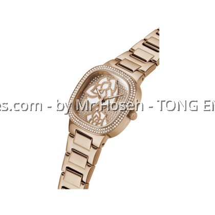 GUESS Rose Bud Rose Gold Tone Square Ladies Watch 32mm GW0544l4