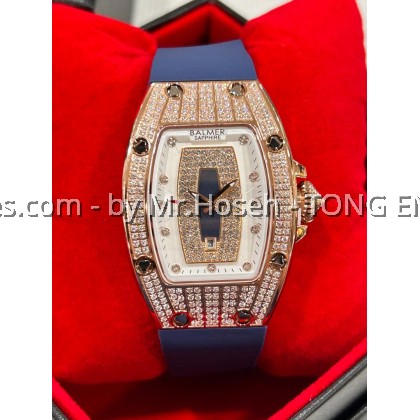 Balmer Tonneau Red Lips Crystal Ladies Quartz Watch 5135L RG-5 Balmer Tonneau Red Lips Crystal Ladies Quartz Watch 5135L RG-5
