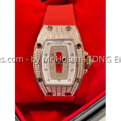 Balmer Tonneau Red Lips Crystal Ladies Quartz Watch 5135L RG-9 Balmer Tonneau Red Lips Crystal Ladies Quartz Watch 5135L RG-9
