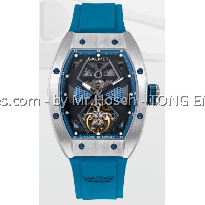 Balmer XXL Tonneau Mechanical Dial Automatic Open Heart Skeleton 8192G SS-5