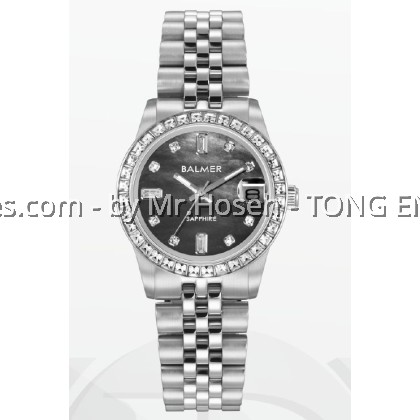 Balmer Grace Crystal Bezel 32mm Lady Watch 8191L SS-4