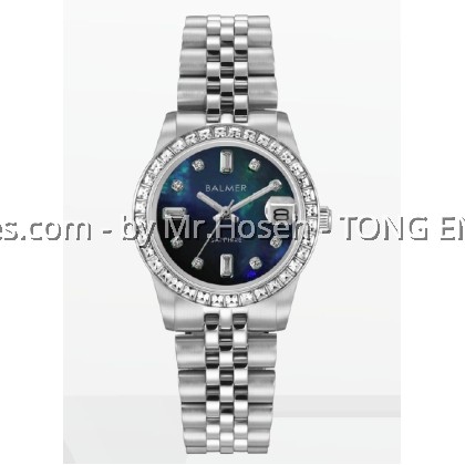 Balmer Grace Crystal Bezel 32mm Lady Watch 8191L SS-4