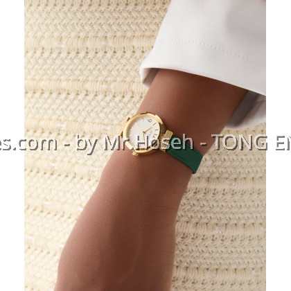 GUESS Ladies Green Gold Tone Analog 28mm Watch GW0614L4 GUESS Ladies Green Gold Tone Analog 28mm Watch GW0614L4
