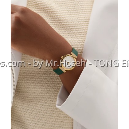 GUESS Ladies Green Gold Tone Analog 28mm Watch GW0614L4 GUESS Ladies Green Gold Tone Analog 28mm Watch GW0614L4