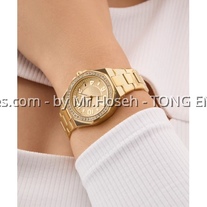GUESS Ladies Gold Tone Analog 34mm Watch GW0877L2 GUESS Ladies Gold Tone Analog 34mm Watch GW0877L2