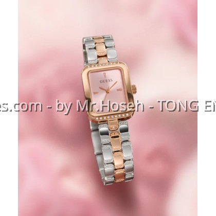 GUESS Ladies 2-Tone Rose Gold Tone Analog 22mm Watch GW0865L5