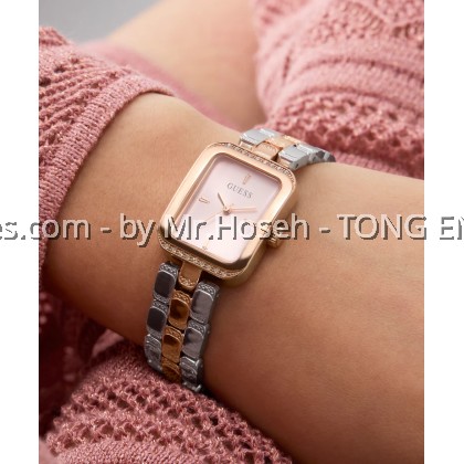 GUESS Ladies 2-Tone Rose Gold Tone Analog 22mm Watch GW0865L5