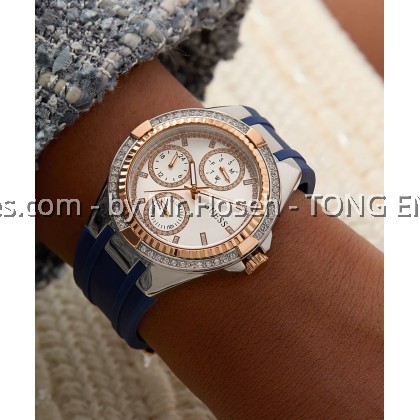 GUESS Ladies Blue 2-Tone Multi-function 39mm Watch GW879L2 GUESS Ladies Blue 2-Tone Multi-function 39mm Watch GW879L2