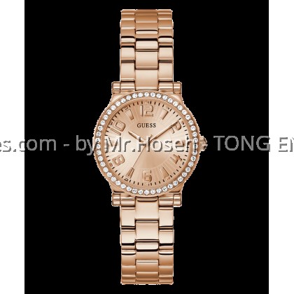 GUESS Ladies Rose Gold Tone Analog 32mm Watch GW0686L3