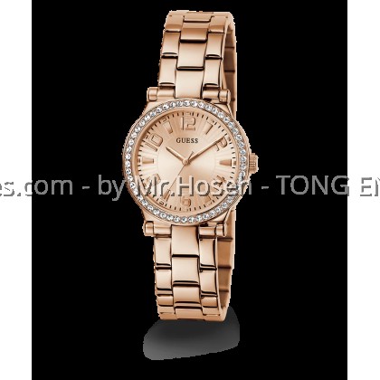 GUESS Ladies Rose Gold Tone Analog 32mm Watch GW0686L3