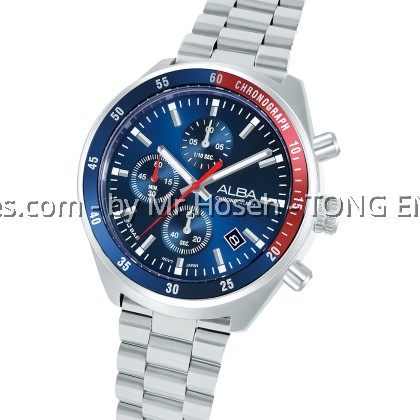 Alba Active Sport Pepsi Chronograph Men Quartz Watch AM3A37X1 Alba Active Sport Pepsi Chronograph Men Quartz Watch AM3A37X1