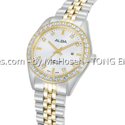 Alba Fashion Crystal Bezel Two-Tone Ladies' Quartz AH7FD8X1 Alba Fashion Crystal Bezel Two-Tone Ladies' Quartz AH7FD8X1