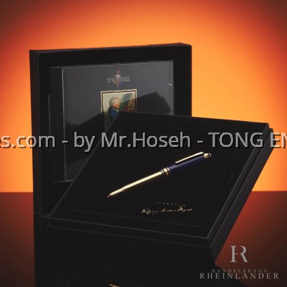 Montblanc Meisterstück Solitaire Lapislazuli Hommage à Wolfgang Amadeus Mozart Fountain Pen + CD Set 20114M
