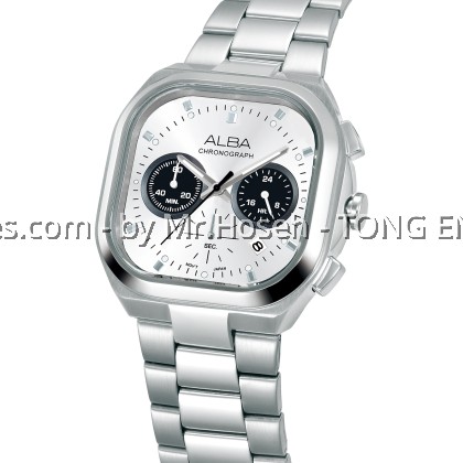 Alba Active Chronograph Panda 39mm Square Men's Watch AT3L07X1