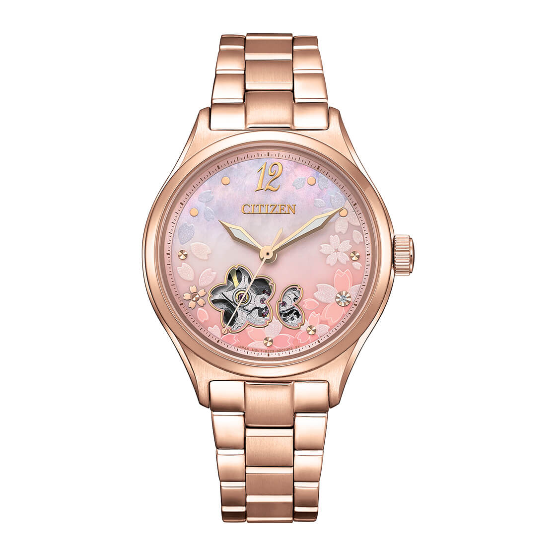 Citizen Lady's Sakura X Moon Mechanical Open Heart Limited Edition